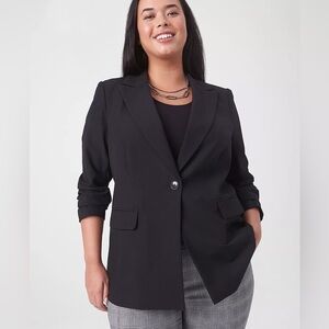 Lane Bryant Perfect Drape Blazer Black